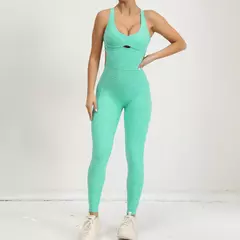 Roupa esportiva feminina, macacão esportivo, conjunto de ginástica push up, macacão de fitness, roupas de ioga verde, novo, roupas esportivas, 2024 - Wolf Magazine