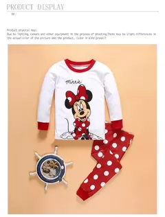 Conjunto de pijamas infantil Minnie Cartoon, pijamas meninas, roupas infantis, bebê, algodão, muitos estilos, primavera, outono, novo - comprar online