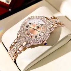 OLEVS Relógios das Mulheres Moda Original Quartzo Relógio De Pulso para Senhoras Roman Dial Deslumbrante Diamante Impermeável Luminoso Luxo Novo - Wolf Magazine