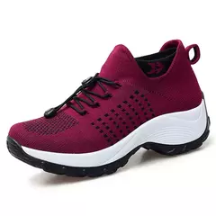 Sapatos de caminhada femininos moda meia tênis respirar confortável sapatos de enfermagem sapatos casuais plataforma mocassins antiderrapante - Wolf Magazine