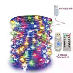 USB LED String Light, Lâmpadas, Guirlandas de fadas, Lâmpadas, Controle remoto, 8 modos, Casamento, Natal, Feriado, Decoração, 5m, 10m, 20 m, 30m - loja online