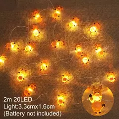 Snowman LED Garland String Light, Feliz Natal Decorações para Casa, Xmas Tree Ornament, Presentes de Ano Novo, 2024