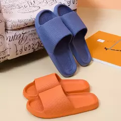 Chinelos macios leves EVA sola para casa para homens e mulheres, chinelo antiderrapante para banheiro, chinelo interno casual, sandália de praia, flip-flops de moda - comprar online