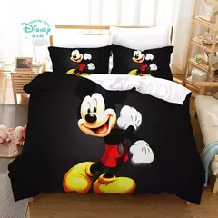 Disney Mickey Mouse Conjunto de cama para meninos, colcha única, capa de edredão, decoração do quarto infantil, queen e king size, quarto casal, 3 PCs na internet