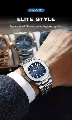 POEDAGAR 2023 Novo Luxo Quadrado Relógio De Quartzo Negócios À Prova D' Água Relógio Masculino Data Luminosa Homens De Aço Inoxidável Assista Reloj Hombre - Wolf Magazine