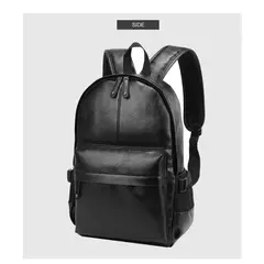 Mochila Escolar de Couro Impermeável para Homens, Bolsa de Viagem, Laptop, Livro Casual de Alta Qualidade, Marca Moda - Wolf Magazine