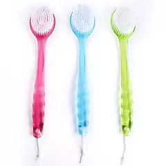 Escova macia do banho do cabelo com punho longo, 1pc, acessórios do banheiro, corpo, lama, chuveiro, massagem - comprar online