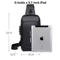 Bolsa de Ombro Multifuncional Anti-Roubo USB para Homens, Bolsa Crossbody Masculina, Messenger Pack, Travel Sling Chest Bags, Cross Body Pack na internet