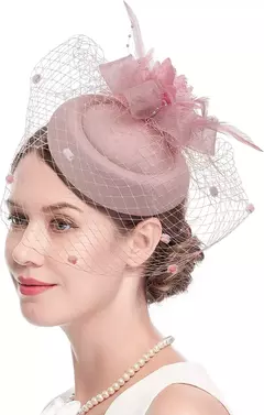 Vintage Fascinator Chapéus para Mulheres, Kentucky Derby, Véu De Flor, Grampo De Cabelo, Festa De Chá De Casamento, Chapéu Pillbox, 20s, 50s na internet