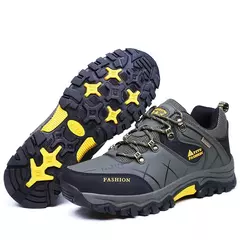 Ténis de couro respirável masculino, sapatos casuais, sapatos de caminhada confortáveis, antiderrapantes, exterior, caminhada, moda, novo