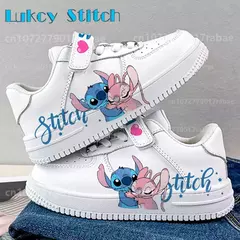 Imagem do Stitch Sneakers para meninos e meninas, Sapatos de basquete casuais, Sapatos esportivos para estudantes, Tênis de corrida para crianças, Presente elegante para crianças