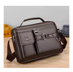 Bolsa de ombro de grande capacidade bolsa de mensageiro masculina de couro business commuter bolsa impermeável resistente ao desgaste pode ser armazenada na internet