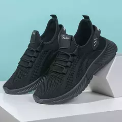 Sapatos de corrida leves e respiráveis para mulheres, calçados esportivos antiderrapantes, ao ar livre, macios, com cordões, moda, tênis