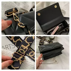 Bolsa de ombro de couro PU feminina, embreagem cruzada casual, bolsas de aba, grande capacidade, moda feminina na internet