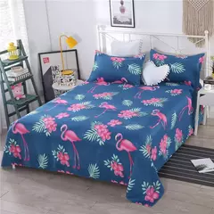 Imagem do Folha de cama grossa lavada macia do pano do algodão, matéria têxtil home, poliéster, algodão, Pele-amigável, nenhumas tampas do descanso, 1PC