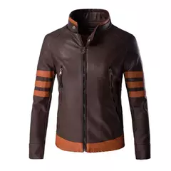 Imagem do Jaquetas de couro genuíno para homens, casacos de pele, roupas masculinas grossas, inverno, Wolverine, Logans2024