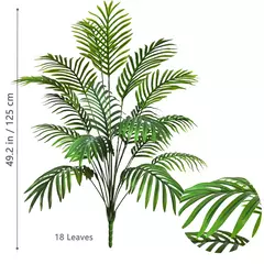 Palmeira artificial para decoração de jardim doméstico, planta falsa, plástico verde, ramos de folhas de palmeira, decoração tropical, 68-125cm, 50,2 pol - comprar online