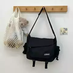 Bolsa mensageiro de grande capacidade para carteiro e mulheres, bolsa de ombro única estilo Hong Kong, bolsa escolar japonesa, estudante coreano, menina, retrô - comprar online