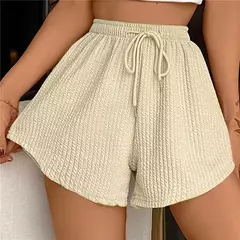 Shorts com cordão elástico para mulheres, calças de suor de perna larga, shorts de corrida soltos, calças esportivas grandes casuais, verão - loja online