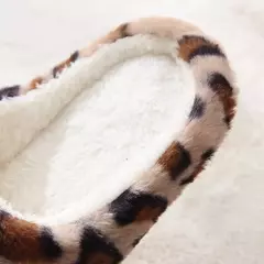 Imagem do Chinelos de pele leopardo para homens e mulheres antiderrapantes, macios, quentes, casa, interior, quarto, sapatos de chão, espuma de memória, casais, meninos, meninas, inverno