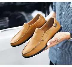 Couro de vaca natural masculino mocassins de couro genuíno italiano, sapatos de vestido masculino, calçado formal, casual, marca, venda - comprar online