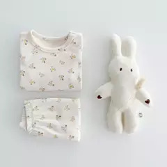 Conjunto de pijama de algodão puro para crianças, terno de pijama infantil, loungewear para meninos e meninas, 1-6 anos - comprar online