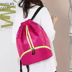 Saco de cordão para homens e mulheres, mochila esportiva ao ar livre, saco de grande capacidade para futebol e basquete, bolso à prova de umidade - comprar online