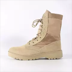 Botas táticas de deserto de couro antiderrapante leves masculinas, sapatos de caminhada altos, botas de combate ao ar livre, sapatos de trabalho na internet