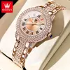 OLEVS Relógios das Mulheres Moda Original Quartzo Relógio De Pulso para Senhoras Roman Dial Deslumbrante Diamante Impermeável Luminoso Luxo Novo