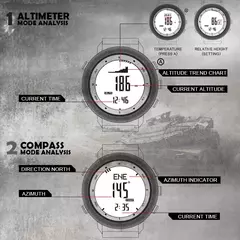 North edge apache-46 homens relógio digital esportes ao ar livre correndo natação esporte ao ar livre relógios altímetro barômetro bússola wr50m - Wolf Magazine