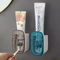 1 PCS Dispensador Automático Creme Dental Acessórios Do Banheiro Wall Mount Preguiçoso Creme Dental Squeezer Suporte Escova