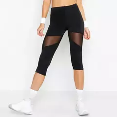 Leggings femininas de malha preta patchwork, calça elástica de fitness, leggins femininas, Capri, novo, 2022