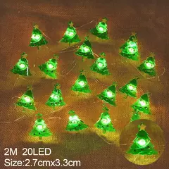 2m 20led papai noel floco de neve led luz corda decoração de natal para casa ornamento da árvore de natal 2024 navidad crianças presente ano novo na internet