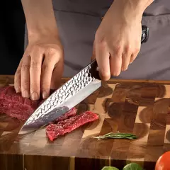 Profissional japonês Chef faca com caixa de presente, mão forjada, aço, peixe, frutas, açougueiro, cutelo de carne, faca de cozinha, 8";;VERDADEIRO;;"Knife with Gift Box - comprar online