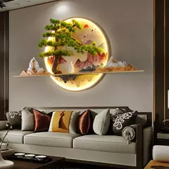 TINNY-Chinês Criativo Paisagem Mural Candeeiro, Imagem Moderna Luz de Parede, Lâmpada LED para Casa, Sala, Estudo, Decoração Do Quarto