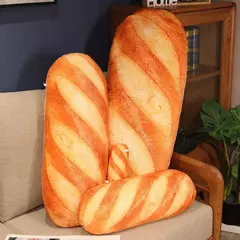 Travesseiro De Pelúcia De Pão Francês, Imagens De Impressão Recheada, Plushie De Comida, Decoração De Prop Do Partido, Presente Do Homem Do Companheiro De Dormir