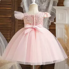 Vestidos de lantejoulas princesa feminina, vestido de batismo, festa de casamento infantil, Natal, vestido novo de luxo, 2022 - Wolf Magazine