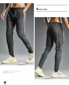 Verão Elastic Men Running Sport Pants Jogging Sweatpants Casual Outdoor Training Gym Fitness Calças - comprar online