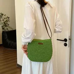 Bolsas boêmias de praia de palha para mulheres, alta capacidade, bolsa de ombro artesanal, bolsas de tecido casual, bolsa - comprar online