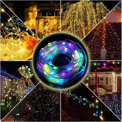 Smart Bluetooth LED String Fairy Lights, Dreamcolor RGB Lights, guirlanda para o ano novo, decoração do casamento, USB, 5V, WS2812B - Wolf Magazine