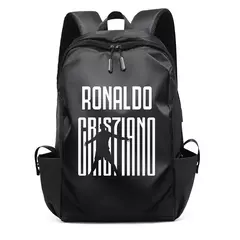 Mochila portátil impermeável para homens, mochila impressa super estrela do futebol, sacos de livros escolares universitários, menino e menina, CR7 - comprar online