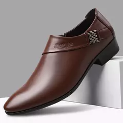 Sapatos de couro de luxo masculino, vestido formal, sapatos Oxfords masculinos, casual de negócios, festa de casamento, trabalho de escritório, masculino, plus size