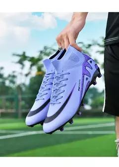 Botas de campo de futebol profissional para homens, grampos antiderrapantes, sapatos de treinamento de grama interna para crianças, sociedade original - loja online