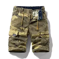 Camuflagem de algodão masculino Bermuda Beach Jogger Shorts masculino para carga, Breeche casual, verão, Dropshipping quente, novo na internet