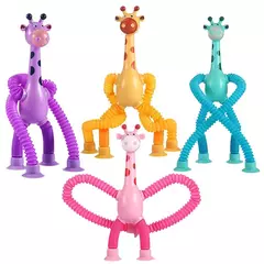 Stretch Tube for Stress Relief, Brinquedos de ventosa, Variety Shape, Squeeze Toy para crianças, Telescópico Girafa Fidget, Fole Sensorial, Anti-Stress Squeeze Toy