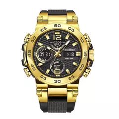 LIGE-Relógio de pulso impermeável LCD Dual Display masculino, relógios esportivos, despertador, militar, quartzo, novo, 50m - Wolf Magazine