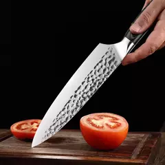 Profissional japonês Chef faca com caixa de presente, mão forjada, aço, peixe, frutas, açougueiro, cutelo de carne, faca de cozinha, 8";;VERDADEIRO;;"Knife with Gift Box - comprar online