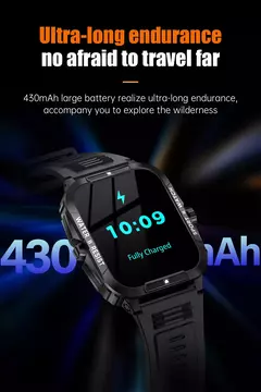 COLMI-P76 Smartwatch militar ao ar livre para homens, 1,96 ", chamada Bluetooth, 3ATM, IP68 impermeável, esportes fitness relógios na internet