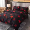 Kuup Amor Impresso Matte Duvet Cover, Conjunto De Cama Colorido, Capa De Colcha, Tecido Amigável Da Pele, Queen Size, Alta Qualidade