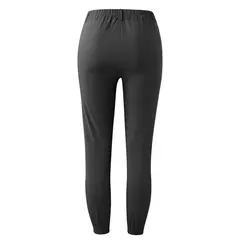 Calça lápis de cintura alta feminina, calça fina feminina, design de botão de bolso, comprimento do tornozelo, moda casual, 2024